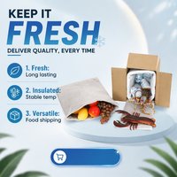 Pochette isotherme réutilisable de qualité alimentaire et biodégradable avec PBAT pour l'expédition en chaîne du froid du lait et des gâteaux