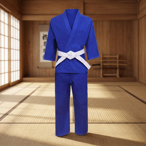 Traje de Judo Profesional Ligero de Algodón de 220 g, Bordado Personalizado, Uniforme de Competición y Entrenamiento Duradero Unisex para Adultos - Product Image 3