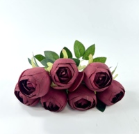 Bunga Ranunculus Buatan dari Kain Sutra 7 Kepala, Dekorasi Tahun Baru Imlek, Wisuda, Natal, Buatan Tangan, Modern, Ringan, Cepat