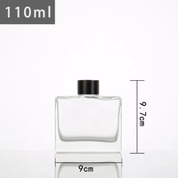 Bouteille de diffuseur d'arôme de roseau en verre vide de 100ml pour le traitement de surface d'estampage à chaud à usage cosmétique