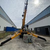 Grue araignée lourde de 10 tonnes, structure pliable, utilisation simple, capacité de franchissement puissante, élévateur pour projets miniers en montagne