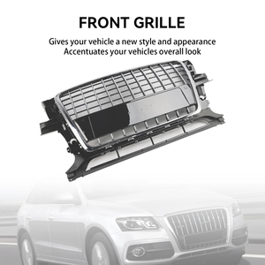 Grille de voiture d'usine <span class=keywords><strong>Q5</strong></span> SQ5 gril de pare-chocs avant lamelle horizontale gril noir brillant Chrome pour Audi <span class=keywords><strong>Q5</strong></span> SQ5 2009 2010 2011 <span class=keywords><strong>2012</strong></span> - Product Image 5