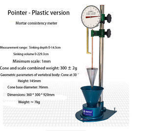Misuratore di consistenza del cemento, tipo digitale/quadrante, Base in plastica/ghisa, Tester di fluidità - Product Image 2