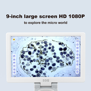 Microscope biologique à caméra numérique USB avec écran LCD pour laboratoire, écran tactile vidéo de 9 pouces avec grossissement 1200X - Product Image 4