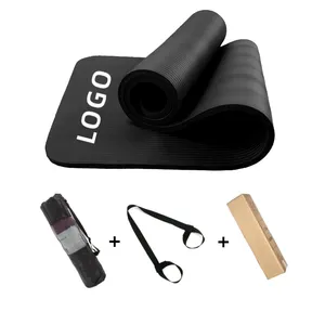 SHENGDE alta calidad 10mm NBR Pilates y esterilla de Yoga soporte de agarre mejorado Fitness impreso espuma de goma herramienta de Fitness de gama alta