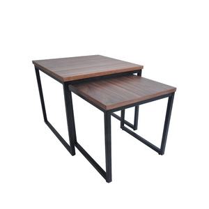 Mesa de Centro Moderna de Madera con Tapa de Vidrio y Patas de Metal, Muebles Económicos para Sala de Estar, Gran Venta - Product Image 5