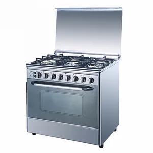 Manufacturer Direct For Bread 5 Burners Freestanding Gas Cooker With Oven