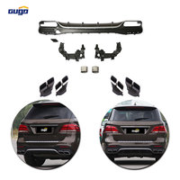 GUGO 2015-2018 Diffuseur arrière de classe GLE-GLS W166-X166 Embouts d'échappement pour pare-chocs avant Upgrade pour le modèle GLE63 New Condition Payment TT