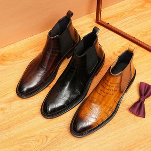 High-end Men's Dress Shoes Italian Style Formal Genuine Leather Shoes Handmade Loafers Business Formal Oxford Shoes for Men - Product Image 6
