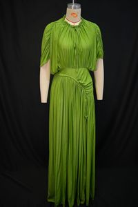 Vestido Casual Vintage Estilo INS en 3 Colores <span class=keywords><strong>para</strong></span> Mujer, Vestido Plisado de Talla Grande, Vestido Maxi de Diseñador, Tallas S-2XL - Product Image 3
