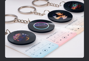 Tùy Chỉnh NFC Tag Chất Lượng Cao Biểu Tượng Tùy Chỉnh Mini Album Keyring Tự Động Chơi Bài Hát Acrylic Mặt Dây Chuyền NFC <span class=keywords><strong>CD</strong></span> Hộp Kiểm Soát Truy Cập Thẻ - Product Image 4