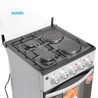 Cuisinière multifonctionnelle Xunda 2 gaz 2 électriques avec four et grill, 4 brûleurs