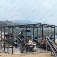 Ligne de production complète de concassage fixe d'agrégats 200TPH pour le granit, le basalte, les galets de rivière et le quartz