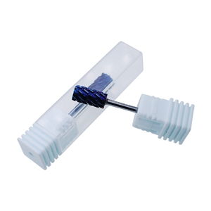 Fraise à ongles électrique rotative en diamant, ultra-affûtée, grande tête, grand cylindre, 4XC, en carbure de tungstène, nano bleue - Product Image 3