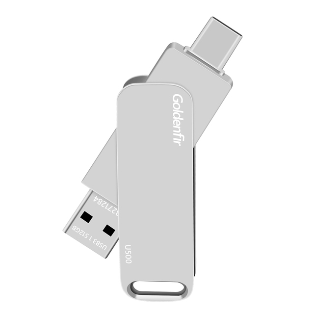Goldenfir Silver USB 3.1 Portable SSD 128GB 256GB 512GB 1TB External Solid State Drive