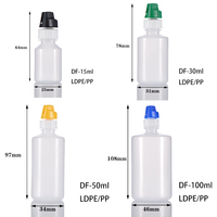Transparent blanc noir PE encre huile plastique presser bouteille 5ml 15ml liquide Lotion bouteilles canard Bill vis estampage à chaud