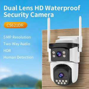 NVR penyimpanan <span class=keywords><strong>Alarm</strong></span> rumah 4K pintu 2MP tiga lensa CCTV nirkabel jaringan WiFi Ultra keamanan rumah tahan air luar ruangan kamera IP PTZ - Product Image 2