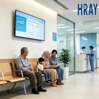 Écran LCD plat HRAY de 43 pouces, résolution 1920x1080, haute luminosité, écran numérique pour la publicité publique et la signalisation, prise en charge OEM