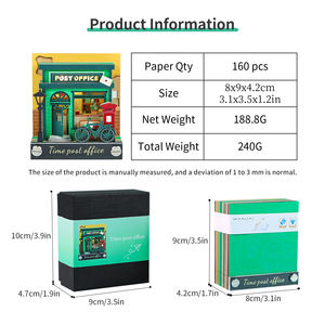 Miniature de bureau de la poste du siècle, sculpture 3D, bloc-notes décoratif, cadeau surprise, bloc-notes artistique à prix d'usine - Product Image 6