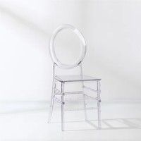 Chaise de banquet transparente en acrylique Chiavari empilable pour événements, la plus vendue, idéale pour hôtels et mariages