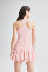 Vestido de <span class=keywords><strong>Tenis</strong></span> Personalizado Blanco de Poliéster de Secado Rápido con Dobladillo de Burbuja y Cuello Ajustable, Falda Deportiva Transpirable <span class=keywords><strong>para</strong></span> <span class=keywords><strong>Mujer</strong></span> - Product Image 5