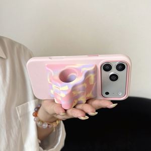 ポータブルシリコン磁気スタンド ワンタッチリリース リップルラバーデスクトップユニバーサル3Dアイスマウンテン グレイシャーグリップホルダー - Product Image 5