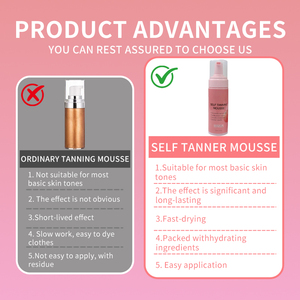 Mousse bronzante sans soleil biologique premium pour une application corporelle sans traces et un éclat <span class=keywords><strong>naturel</strong></span> avec une formule à séchage rapide - Product Image 5