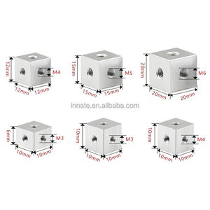 Aluminum Alloy <strong>Square</strong> Robot Bridge Joint <strong>Nut</strong> <strong>Nuts</strong> <strong>Block</strong> for 8mm Lead Screw - Product Image 2