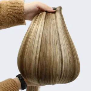 Wholesale Remy Genius Weft Hair European Hair Extension Lasting Long Time Blonde Genius Weft Hair