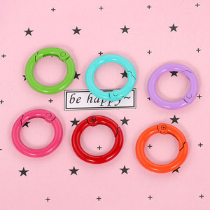 Hebilla de anillo de resorte metálica de colores pastel para accesorio de cadena de bolso DIY, diseño de apertura de 30 mm - Product Image 2