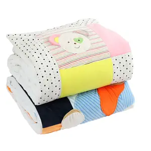Ropa de cama de algodón para bebés, suave y transpirable, con dibujos de oso, Sábana de cuna para recién nacidos, juego de edredón, superventas