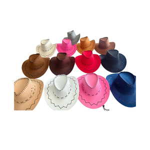 Chapeau promotionnel pour la fête <span class=keywords><strong>américain</strong></span> Prairie chapeau haut de forme homme femmes fête plage équitation personnalisé imprimé large bord <span class=keywords><strong>ouest</strong></span> chapeau de Cowboy - Product Image 1
