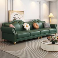 Modernes Cremefarbenes Luxus-Chesterfield-Ledersofa für Wohnzimmer und Villa Modulares Umweltfreundliches Design Hochwertiges Komfort-Set