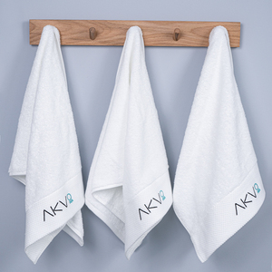 Wholesale High Quality Hotel 100% <strong>Cotton</strong> Terry <strong>White</strong> Embroidered Face Hand <strong>Towel</strong> for Spa Custom logo - Product Image 2