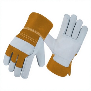 Gants de travail Premium Florida Rigger à double paume en cuir de vachette pleine fleur, résistants à la chaleur, flexibles, pour la sécurité industrielle et l'anti-abrasion - Product Image 4