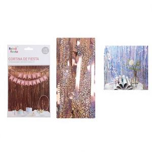 Peiyong Rideau de pluie laser or rose 1x2m en aluminium pour décoration de fête, Thanksgiving, Rentrée scolaire, Saint-Valentin, Remise de diplôme - Product Image 1