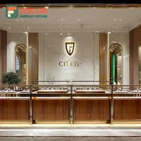 Fabricant d'étuis de présentation de bijoux personnalisés à haute visibilité, finition laminée, armoire à bijoux pour magasin commercial