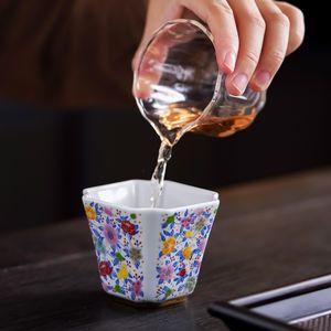 Tazza da Tè Doucai Wanhua Taiping, Tazza in Ceramica Vintage Cinese per Uso Domestico, Set Personale per Tè Kung Fu - Product Image 4
