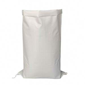 Sac tissé en PP blanc OEM 25kg/50kg, emballage recyclable pour ciment, farine, riz, engrais, aliments, aliments pour animaux, logo personnalisé pour le sucre, les céréales - Product Image 2