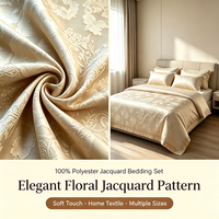 Tissu Jacquard Brocart Teint Respirant en Gros d'Usine 100% Polyester Doux Anti-Boulochage 120GSM Tissé Moyen pour Draps de Lit