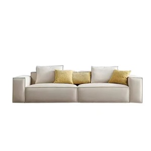 Divano Sezionale Moderno a Quattro Posti, Forma Rettangolare, Reclinabile e Regolabile, Set in Tessuto Tofu con Imbottitura in Spugna, Comfort per Soggiorno - Product Image 2