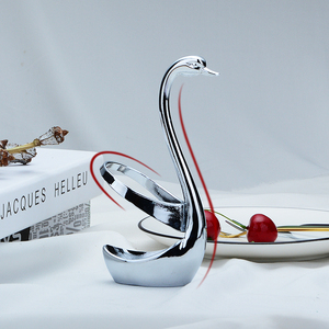 Hot Bán Sáng Tạo Swan Shape Trái Cây Spoon Fork Chủ Đám Cưới Dao Kéo Chủ - Product Image 3