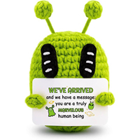 Poupée en crochet positive de style dessin animé, Cucumber Knitting, Otter Cake Dwarf, décorations amicalles, réutilisables et écologiques, faites à la main