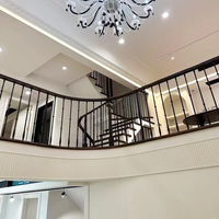 Rampe d'escalier en métal moderne et simple de 16 mm * 950 mm, idéale pour la décoration intérieure des villas et des appartements