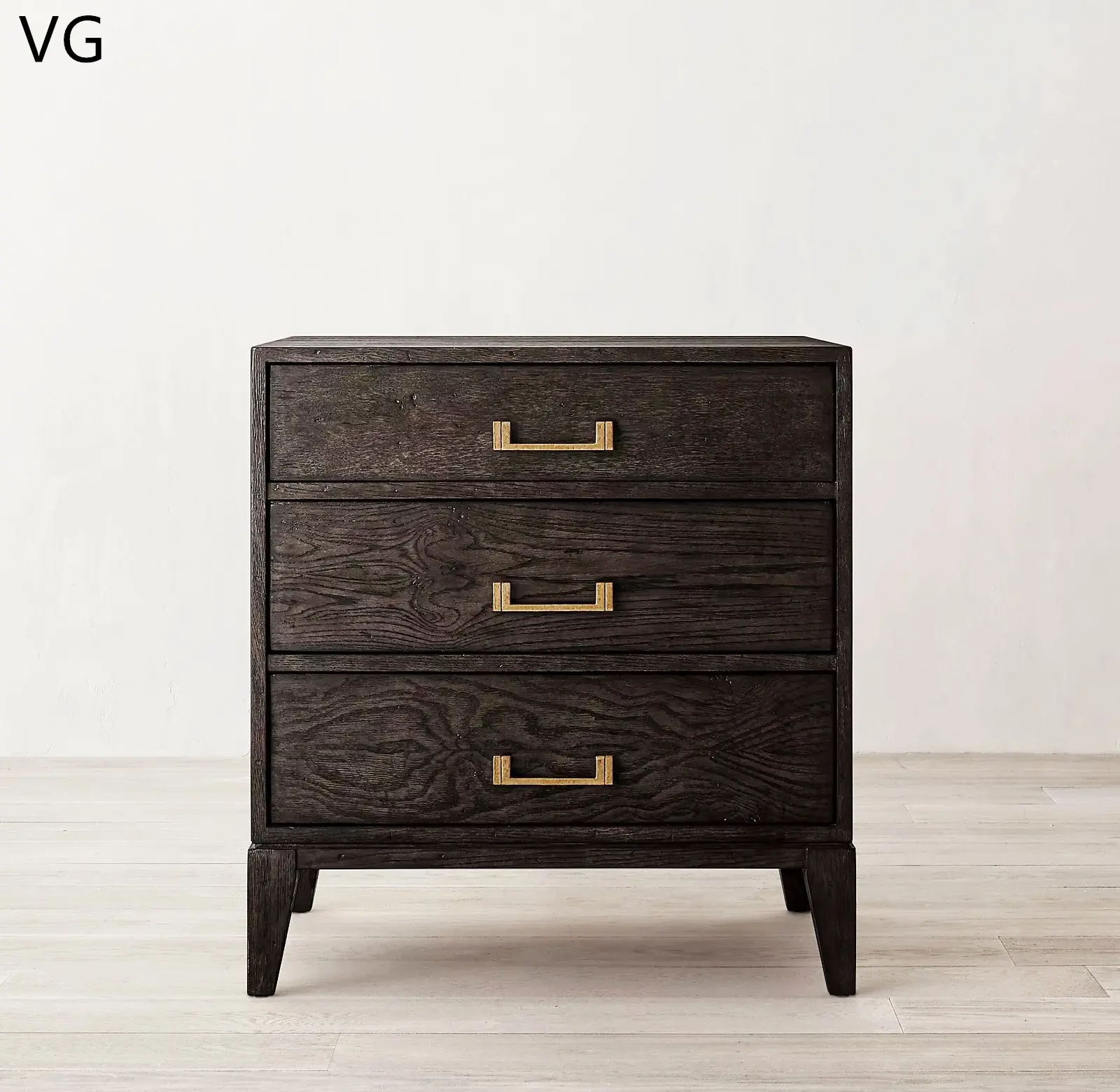 Home living room furniture modern nightstand with drawers solid wood bedside table