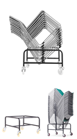 Nuogo 2041TRO Chariot de transport moderne en acier pour chaise de bureau - Accessoire durable et pratique avec mouvement pivotant