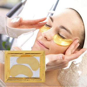 Patchs pour les yeux en collagène cristallin à l'acide hyaluronique biologique et or 24 carats, anti-rides, hydratants et anti-cernes - Product Image 1