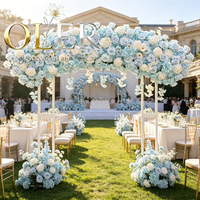 Chemin de table floral artificiel OLERAY personnalisé, durable, toucher réel, rangée de fleurs en soie, décoration de mariage toutes saisons, vente en gros