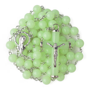 <span class=keywords><strong>Chapelet</strong></span> <span class=keywords><strong>lumineux</strong></span> avec perles croisées, <span class=keywords><strong>chapelet</strong></span> catholique <span class=keywords><strong>lumineux</strong></span> Sainte-Marie - Product Image 1