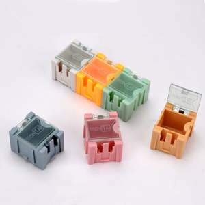 กล่องเก็บชิ้นส่วนอิเล็กทรอนิกส์ SMD แบบ 1 2 3 4 สามารถต่อ/ถอดประกอบ/เชื่อมต่อกันได้ ฝาปิดแบบพลิกขนาดเล็ก - Product Image 1
